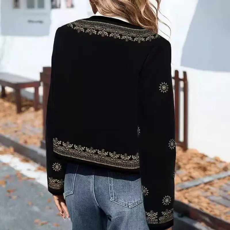 Lightweight Floral-Print Casual Jacket