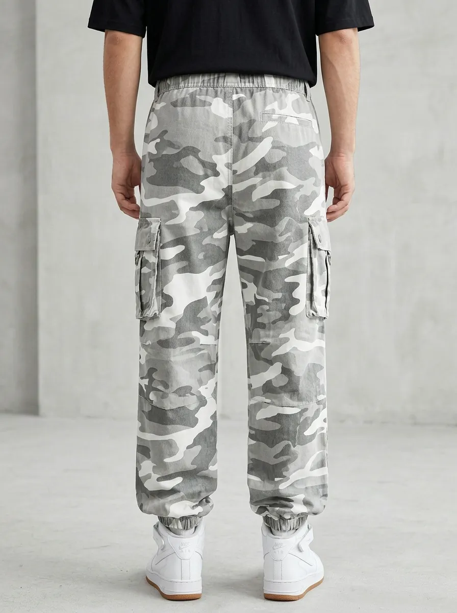 Men's Utility Jogger-Style Camouflage Cargo Pants