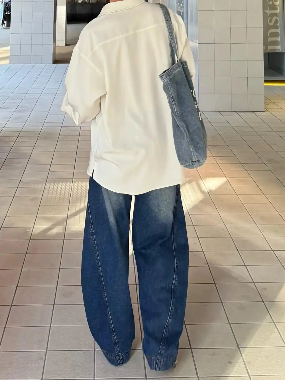 Rippled Wash Cutline Jeans