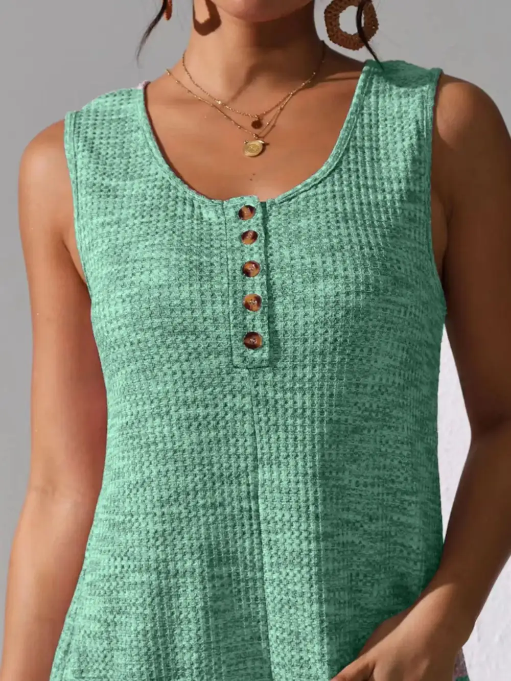 Everyday Button Front Pocket Romper