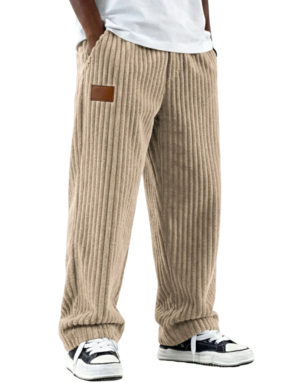 Relaxed Corduroy Seamed Detail Pants