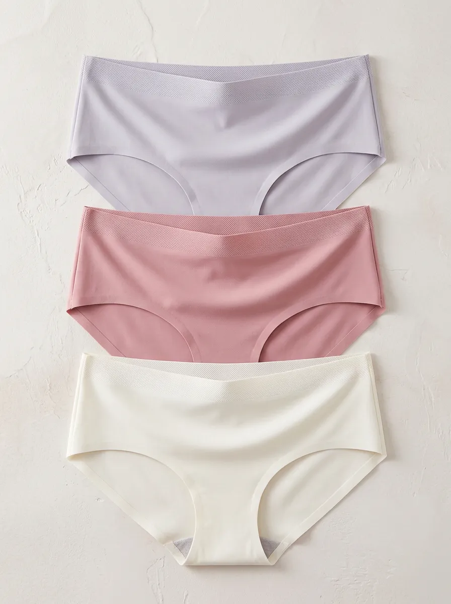 Women's Delicate Seamless Solid Color Three-Pack Panties