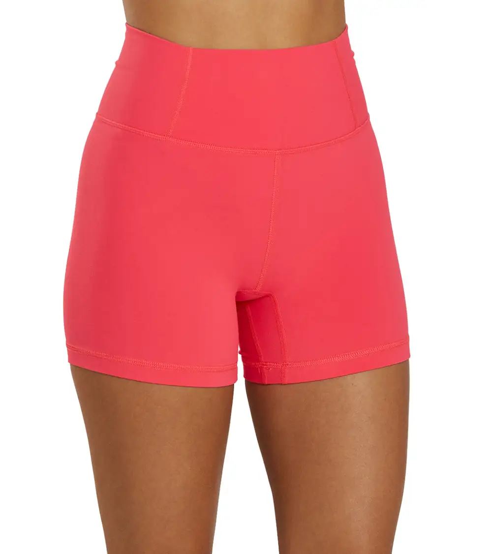 Seam Detail High Rise Yoga Shorts