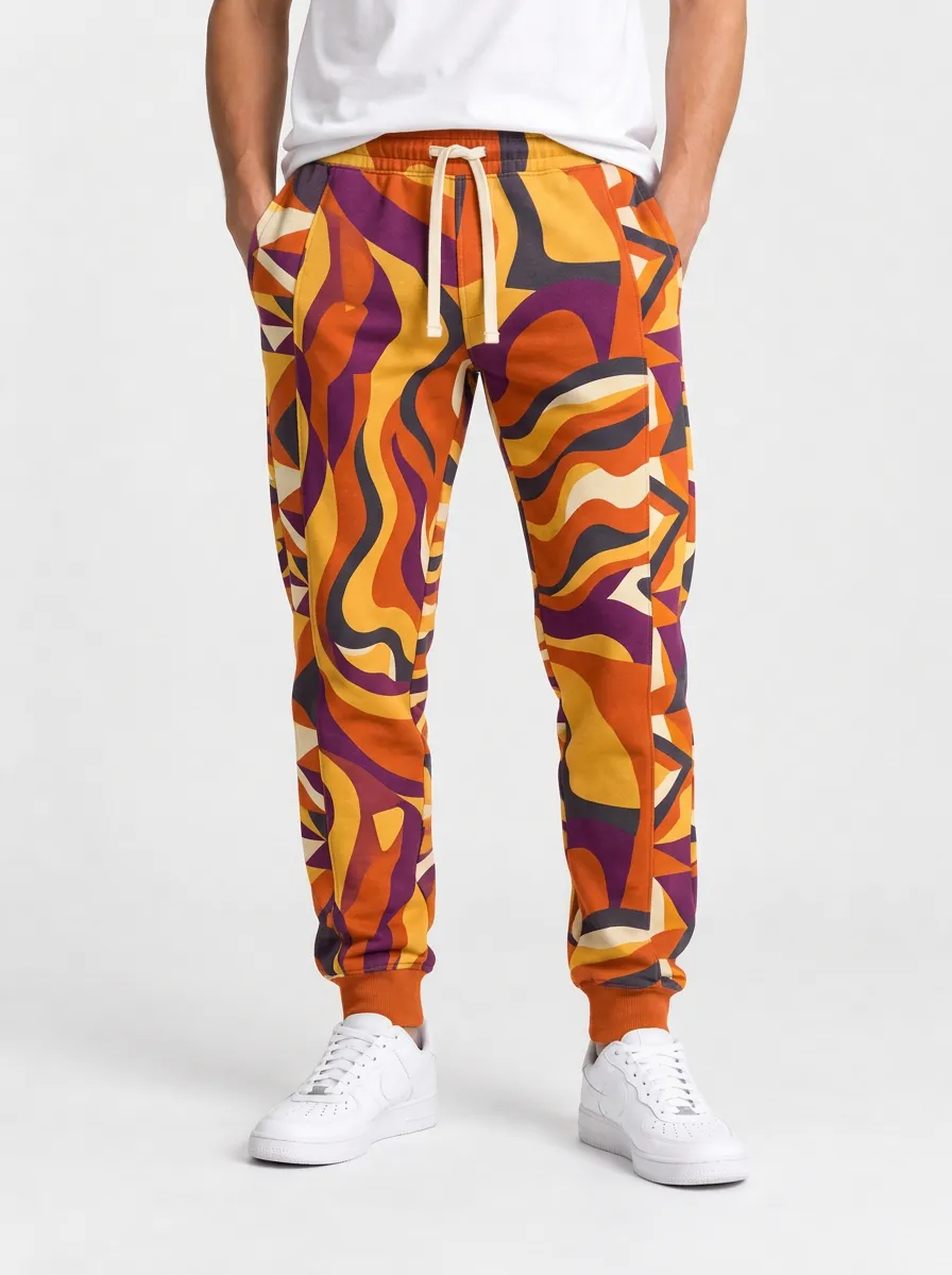 Men's Geometric Graphic Printed Joggers