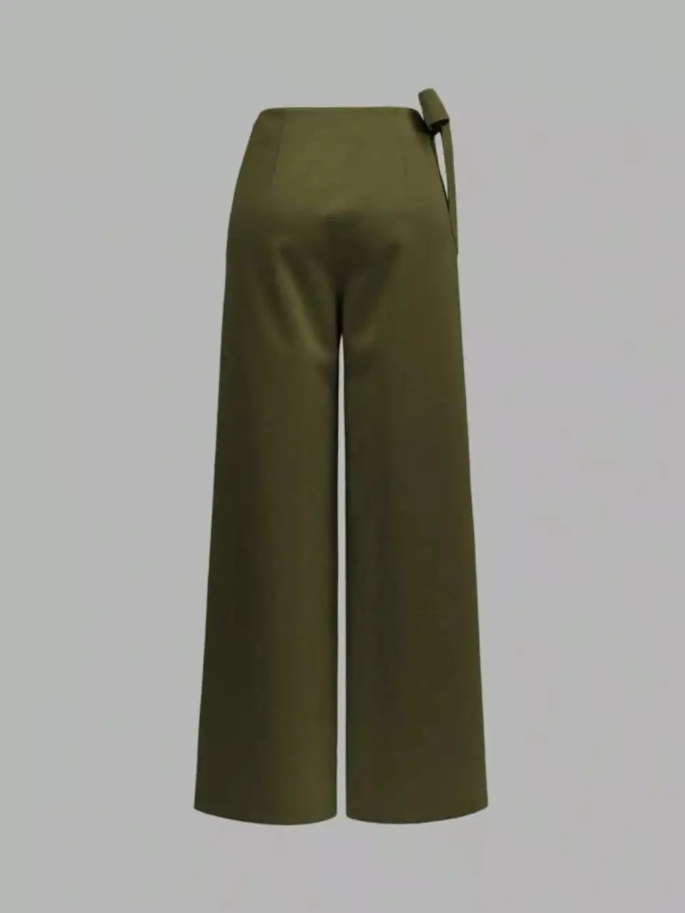Wrap Waist Wide Leg Pants