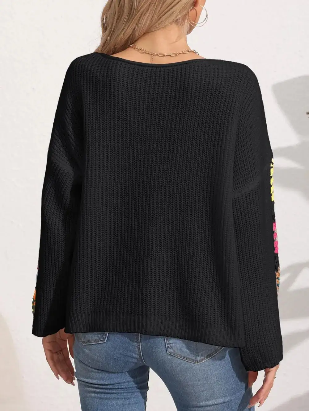 Long Sleeve Crochet Sweater