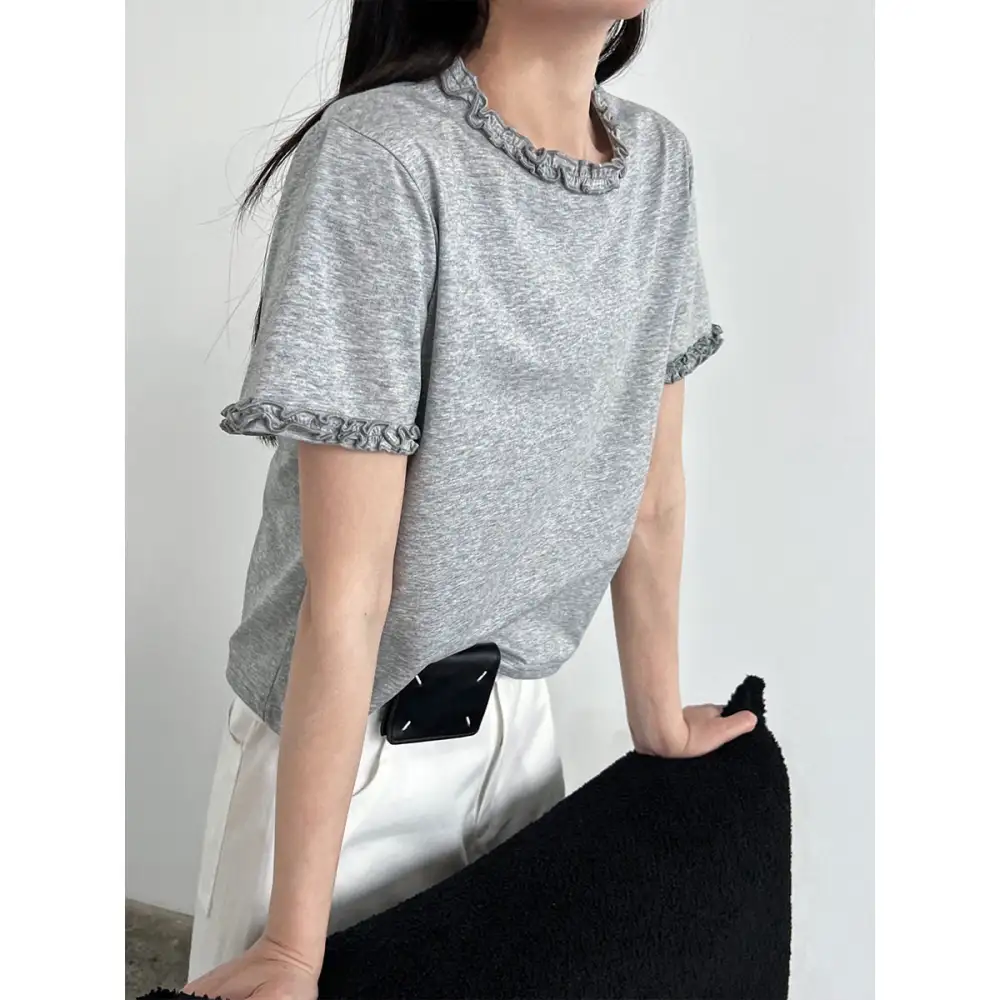 Ruffle Sleeve T-Shirt
