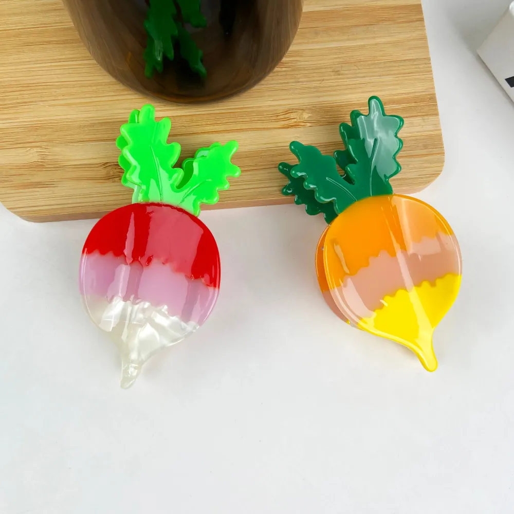 Radish Shape Acetate Hair Claw