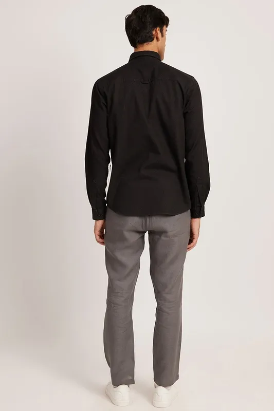 Slate Gray Linen Easy Pants