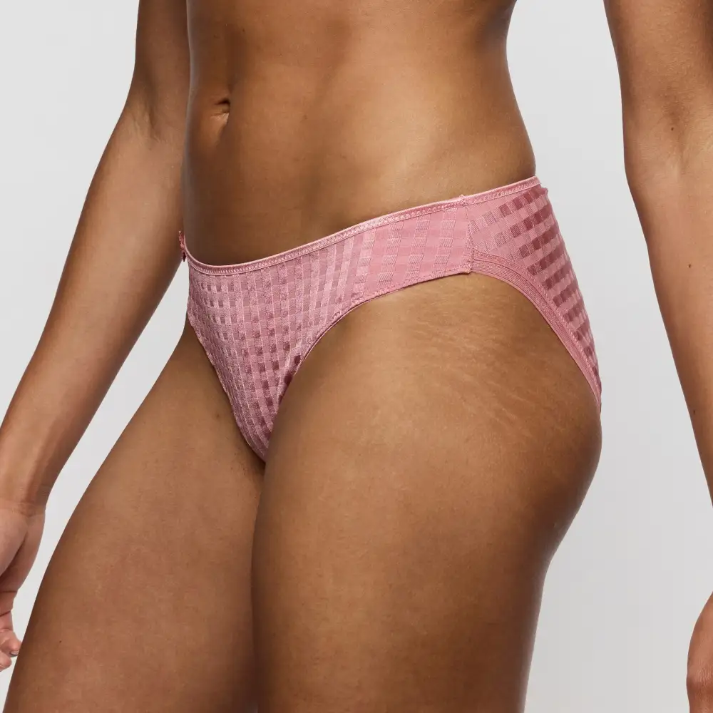 Women's Full Coverage Elastic Waistband Cotton Gusset Floral Embroidery Cotton Checkered Soft Fabric Stretch Fit Bikini Panty