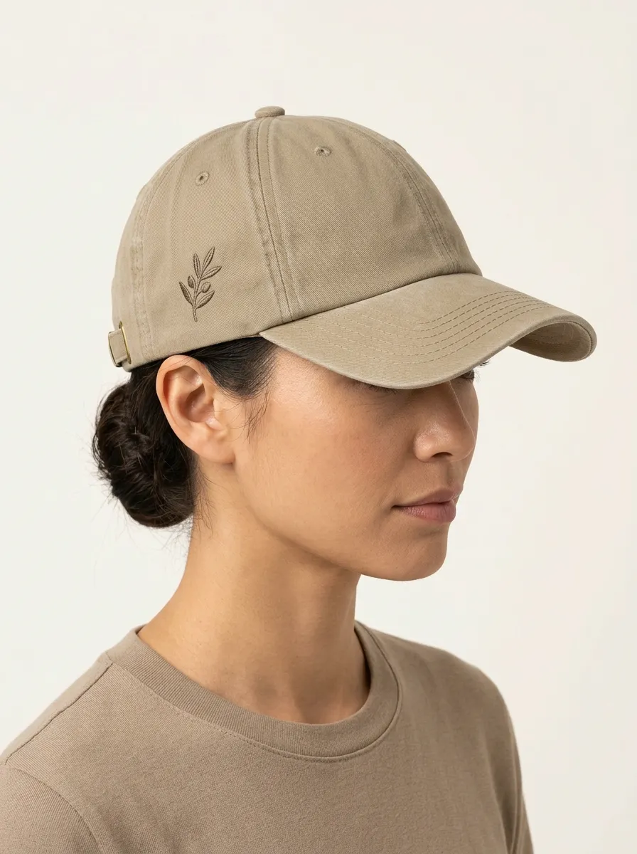 Unisex Minimalist Olive Branch Embroidered Baseball Cap