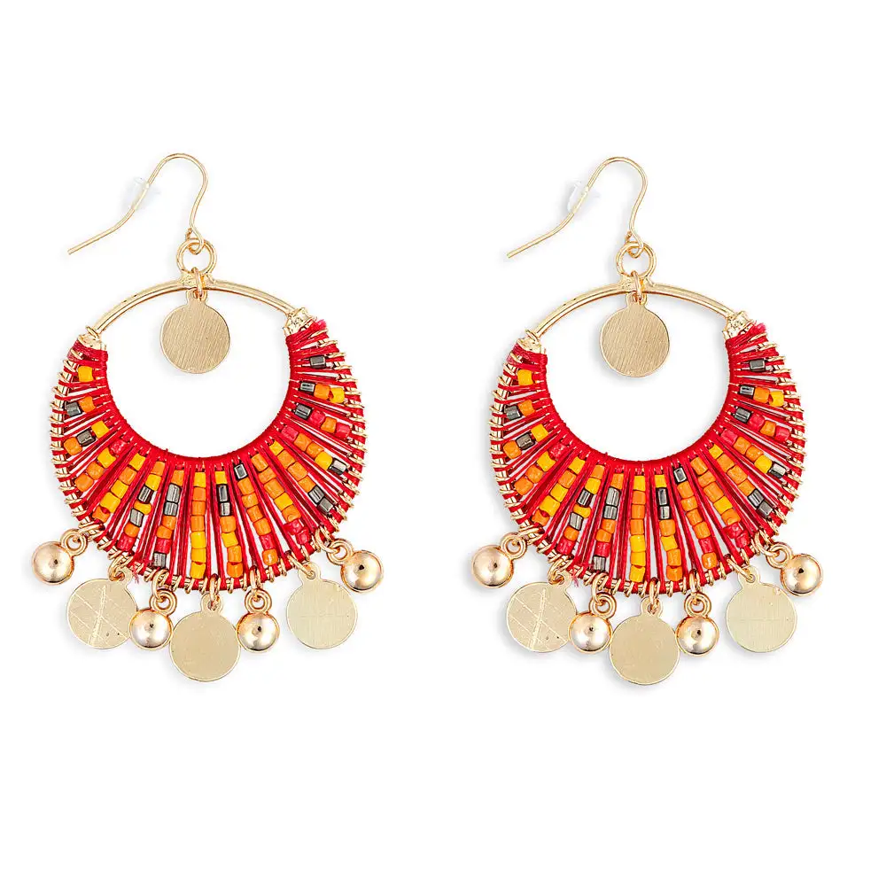 Bold Artistic Artful Beaded Earrings
