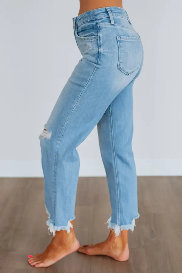 Women's High Rise Wide Leg Zip Fly Jeans