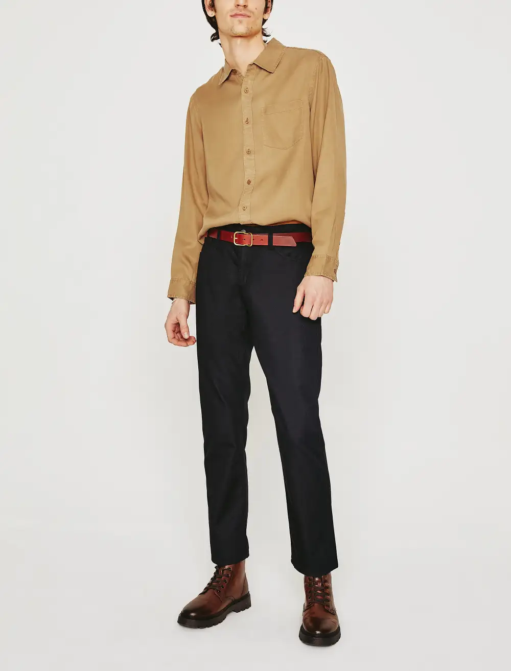 Men's Chest Pocket Button-Up Shirt