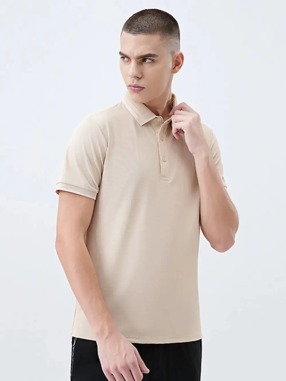 Simple Short Sleeve Collared Polo Shirt