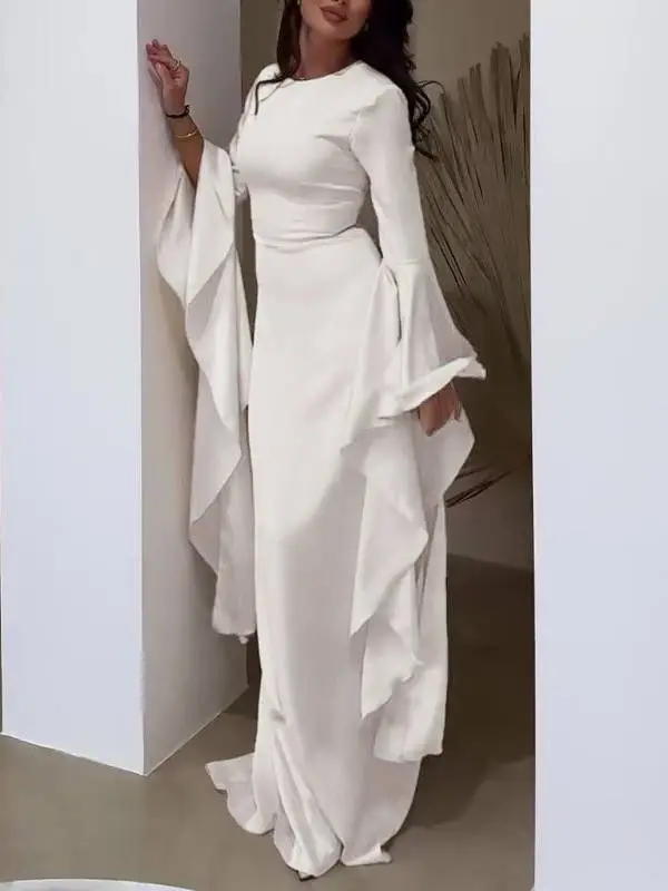 Resort Ruffle Sleeve Maxi Dress