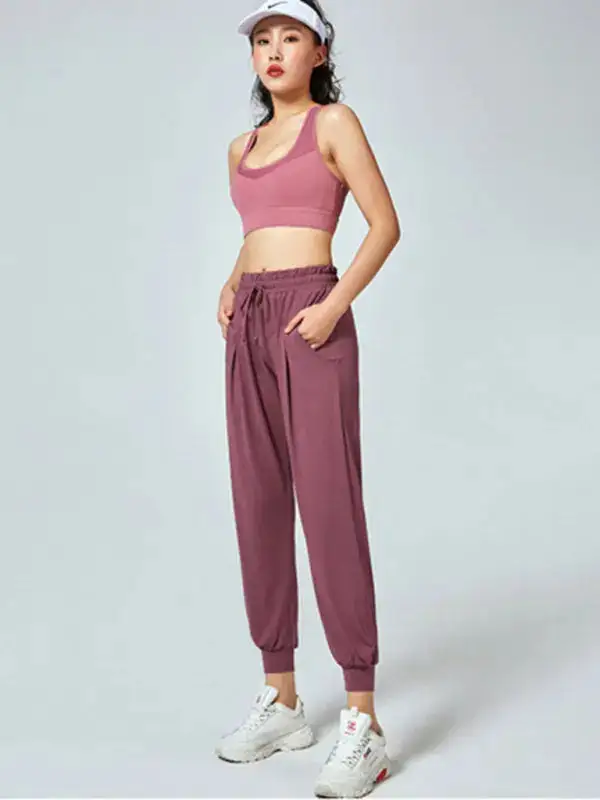 Quick Drying Loose Running Trousers Fitness Pants