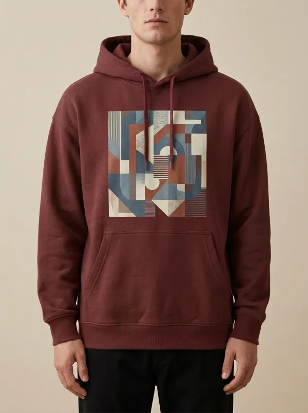 Unisex Large Scale Chest Geometry Hoodie