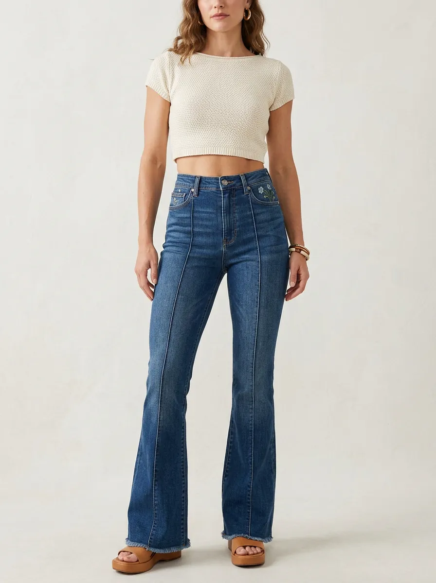 Women's High Waist Casual Denim Jeans