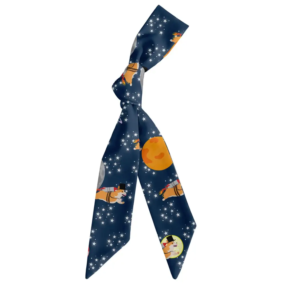 Galactic Corgi Motif Hair Scarf