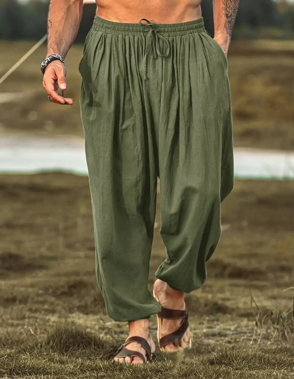 Relaxed Linen Boho Pants