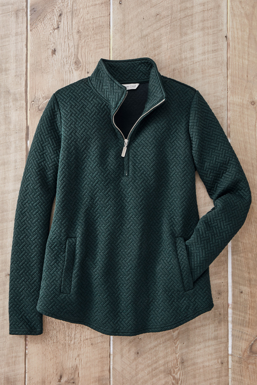 Jacquard Quarter Zip Sweatshirt