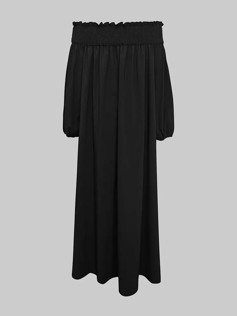 Loose Pleated Maxi Dress