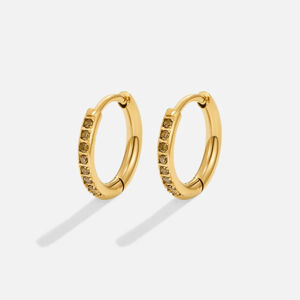 Plated Eternity Hoop Earrings