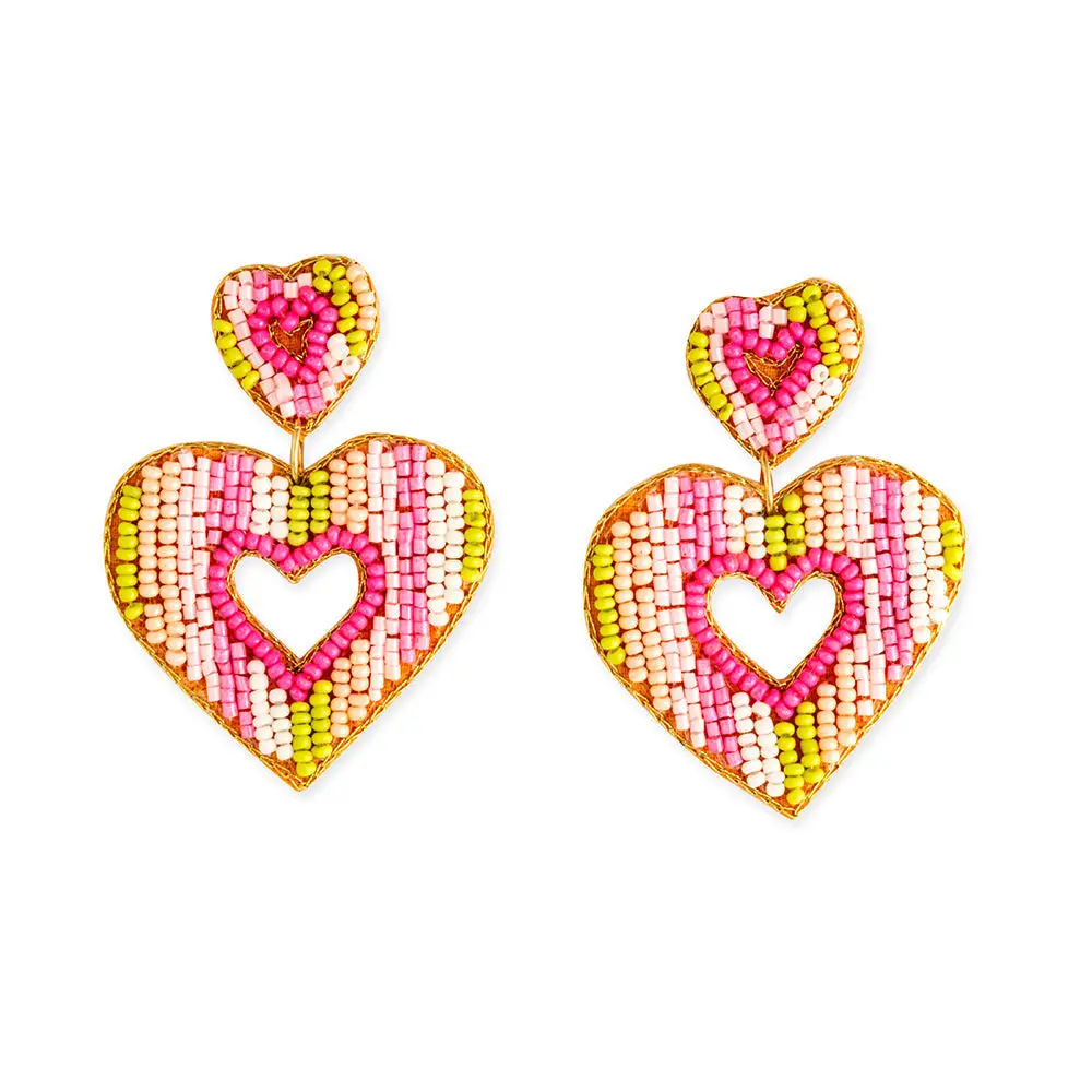 Classic Subtle Artful Beaded Earrings
