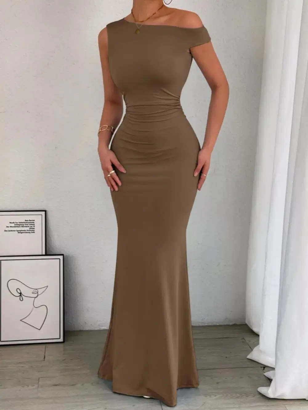 Easy Fit Ruched Maxi Dress
