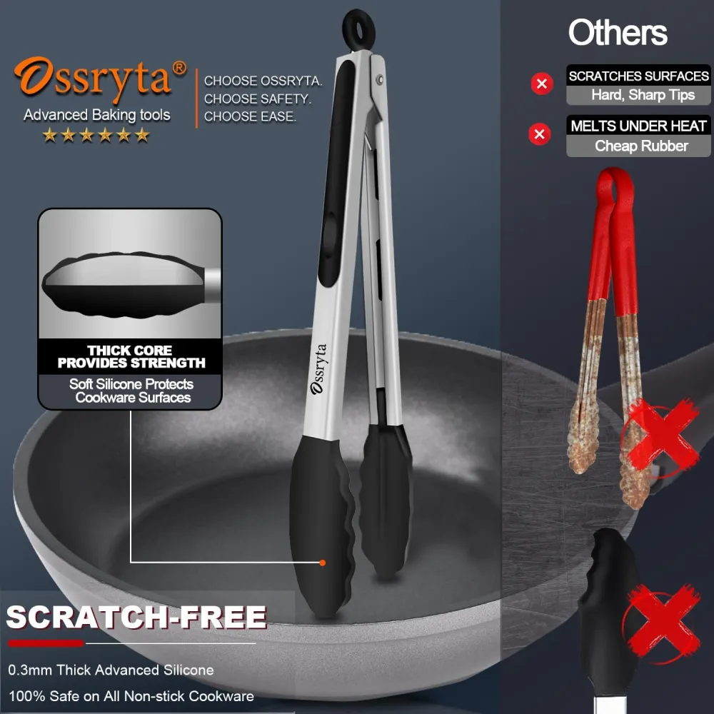 Kitchen Tongs with Silicone Tips