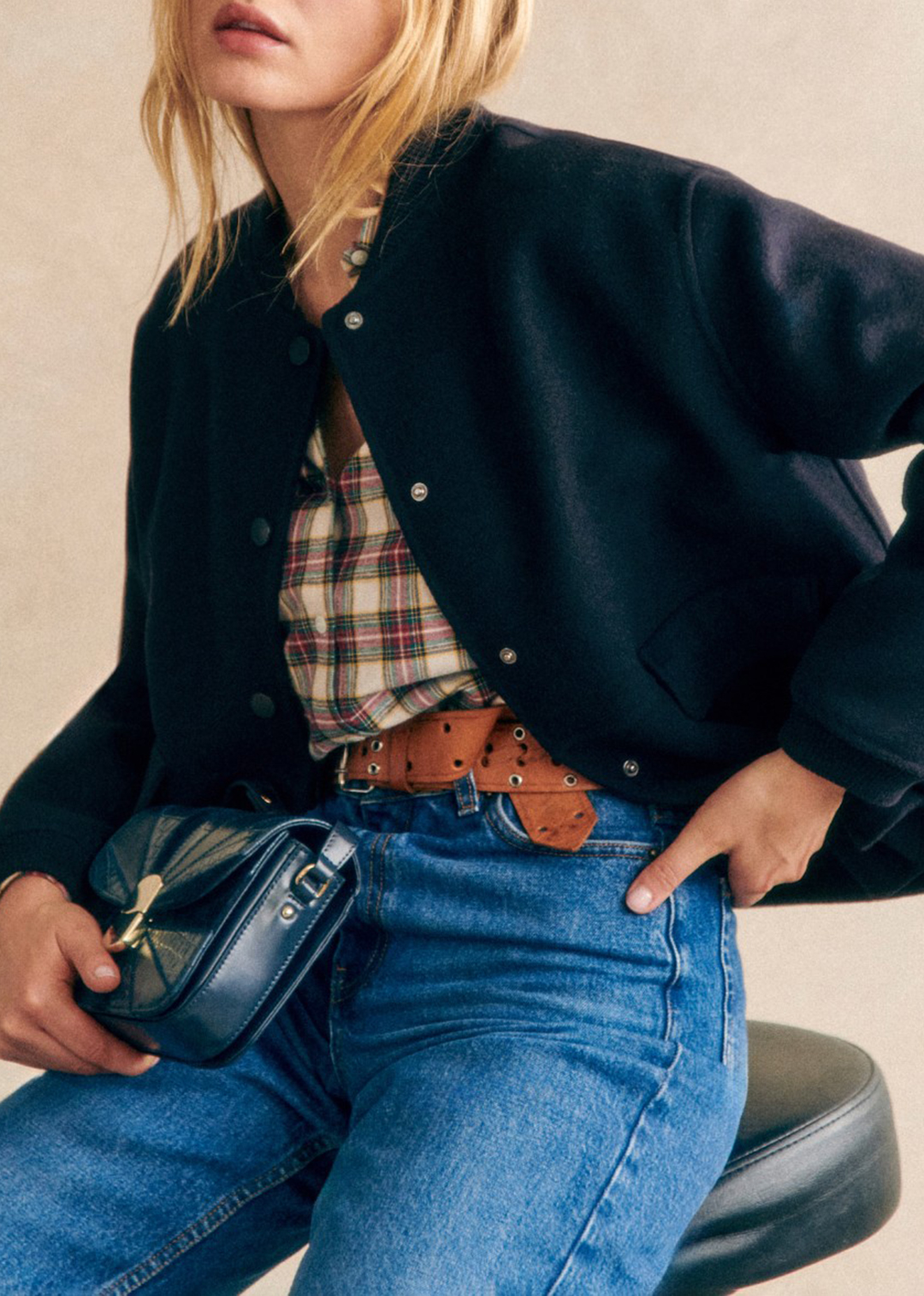 Solid Color Short Double-Faced Wool Coat