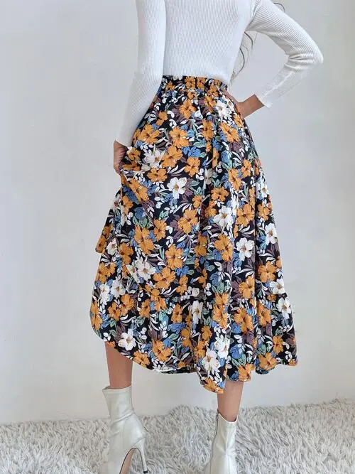 Ruffled Midi Skirt