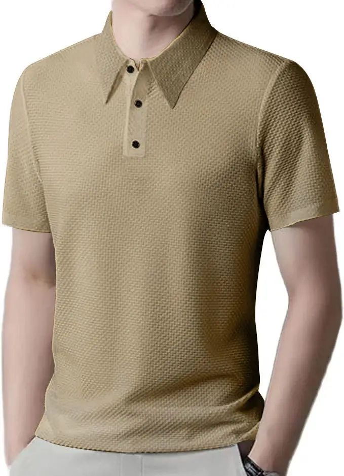 Button Placket Jersey Polo Shirt