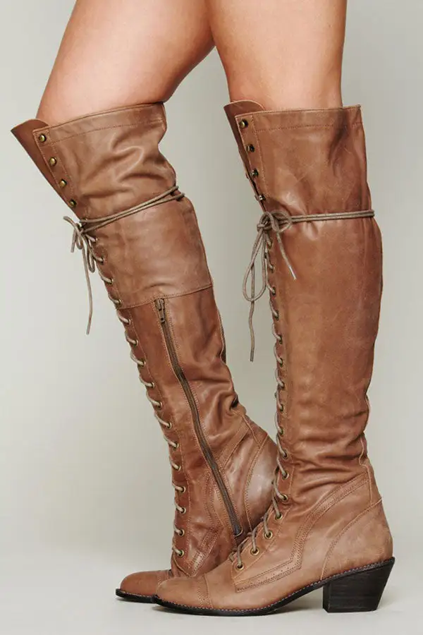 Retro Strappy Boots