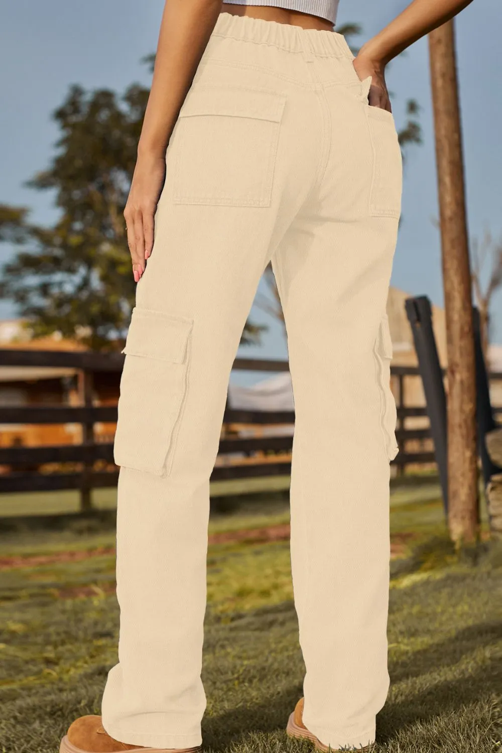 Washed Loose Fit Pocketed Denim Jeans