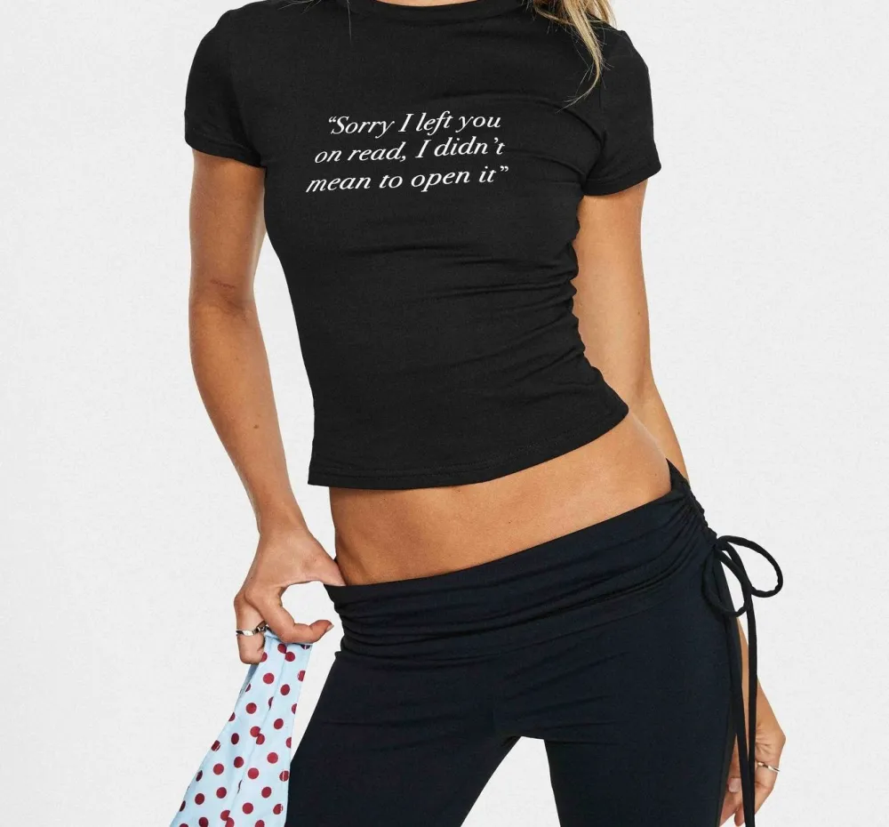 Black Graphic Baby Tee