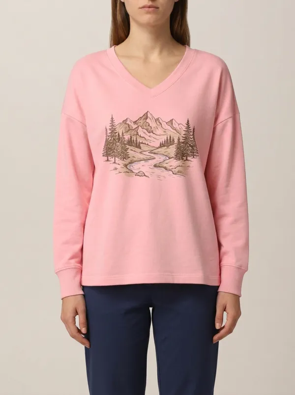Women's Graphic V-Neck Sweatshirt
