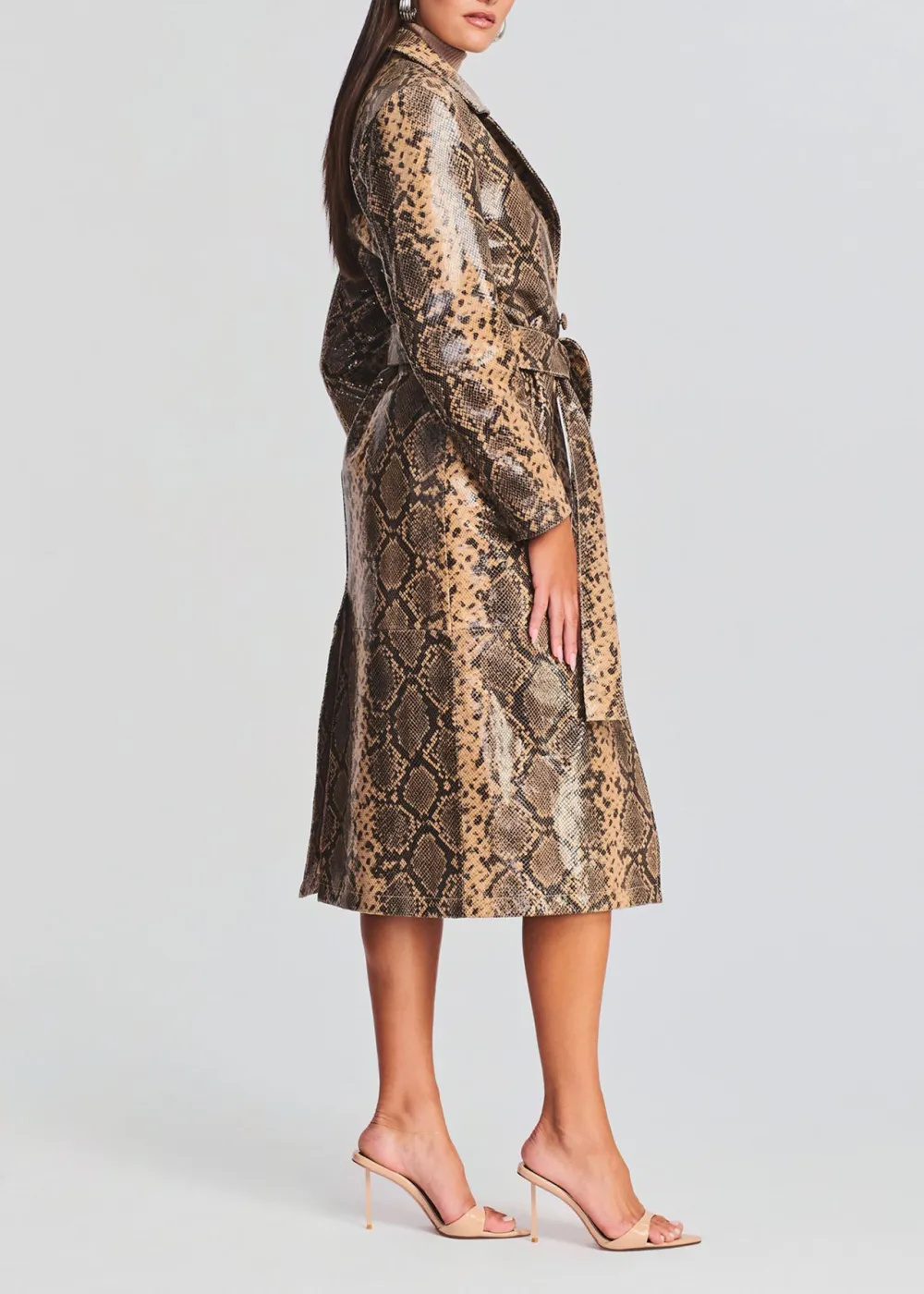 Vintage Look Leather Coat