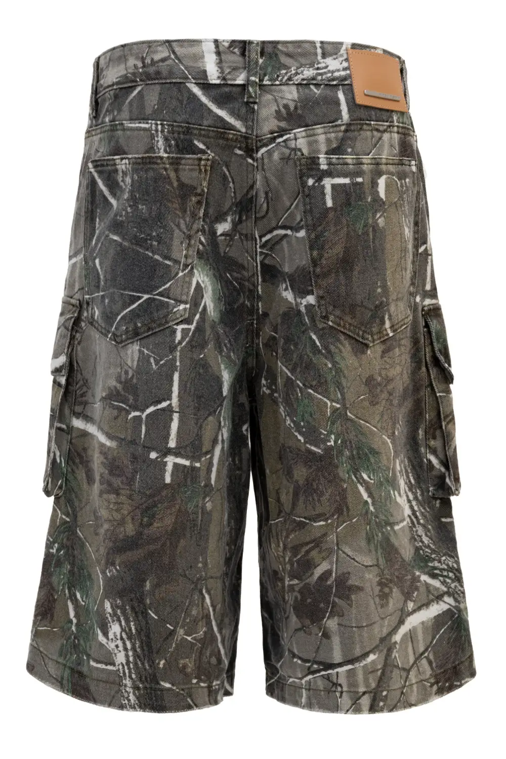 Men's Utility Camo Print Baggy Cargo Shorts
