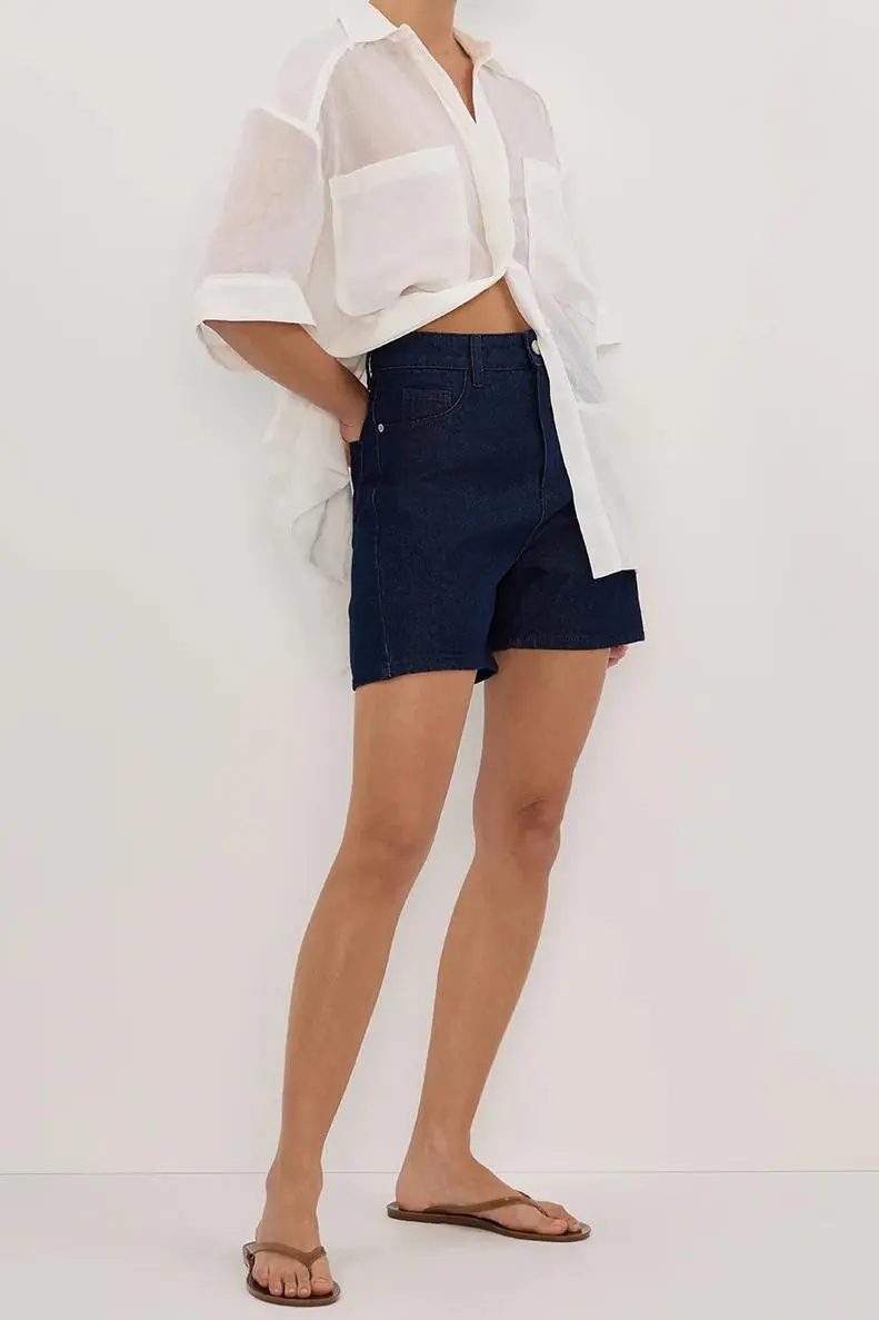 INDIGO DENIM SHORT