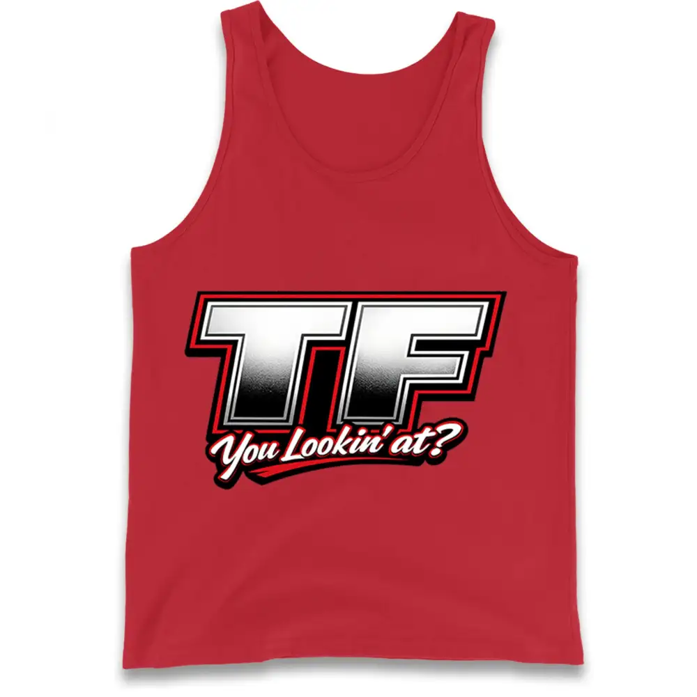 Worn In Clean Motif Casual Tank Top