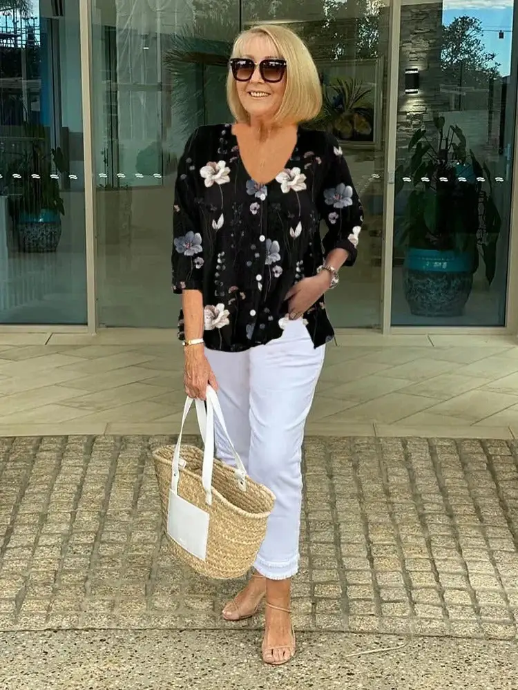  Floral Soft Blouse