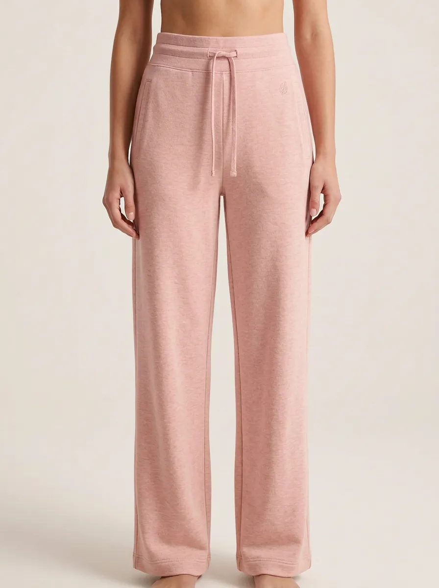 Women's Casual Minimalist Beige Solid Color Drawstring Lounge Pants
