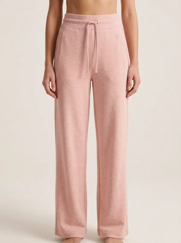 Women's Casual Minimalist Beige Solid Color Drawstring Lounge Pants