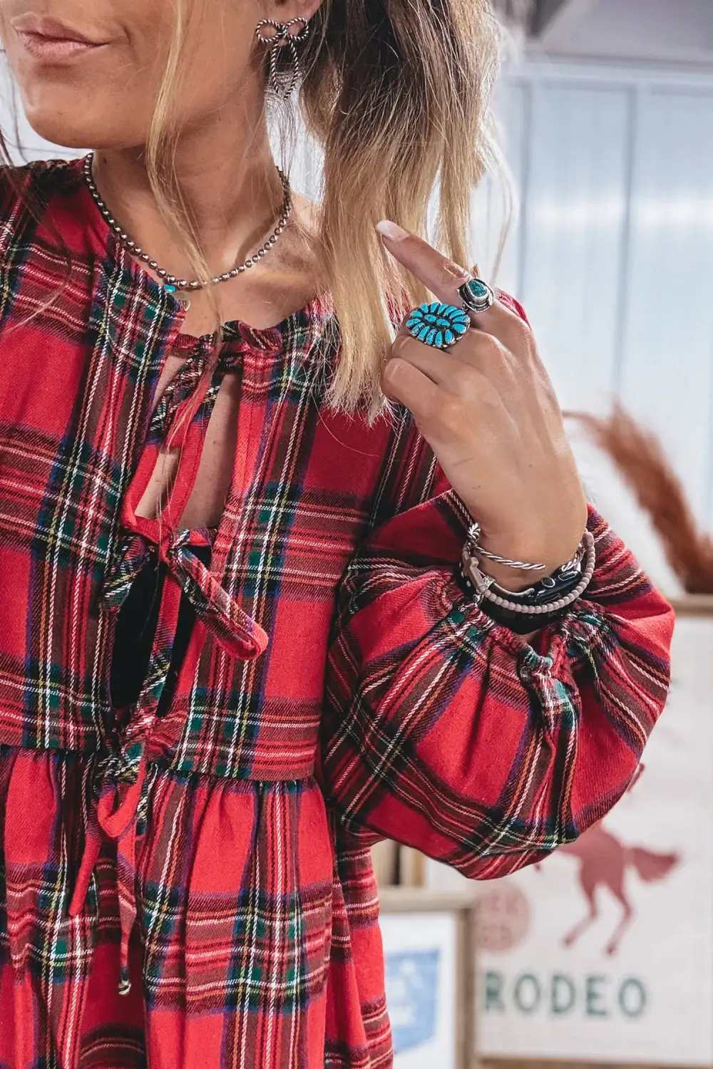 Women's Plaid Shift Mini Dress