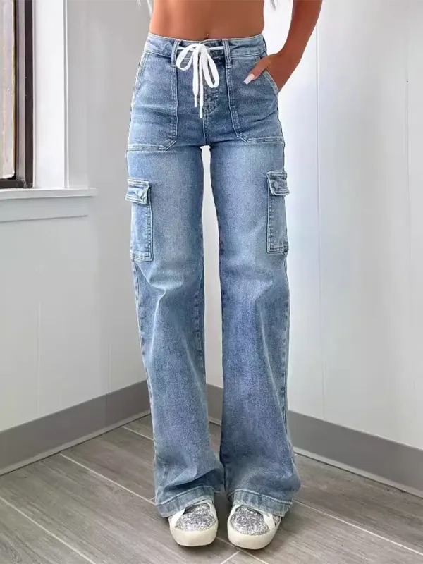 Relaxed Refined Pocketed Straight Leg Jeans