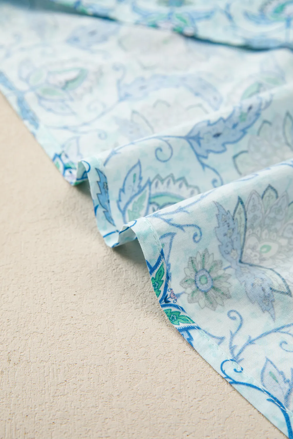 Blue Paisley Patchwork Mini Dress