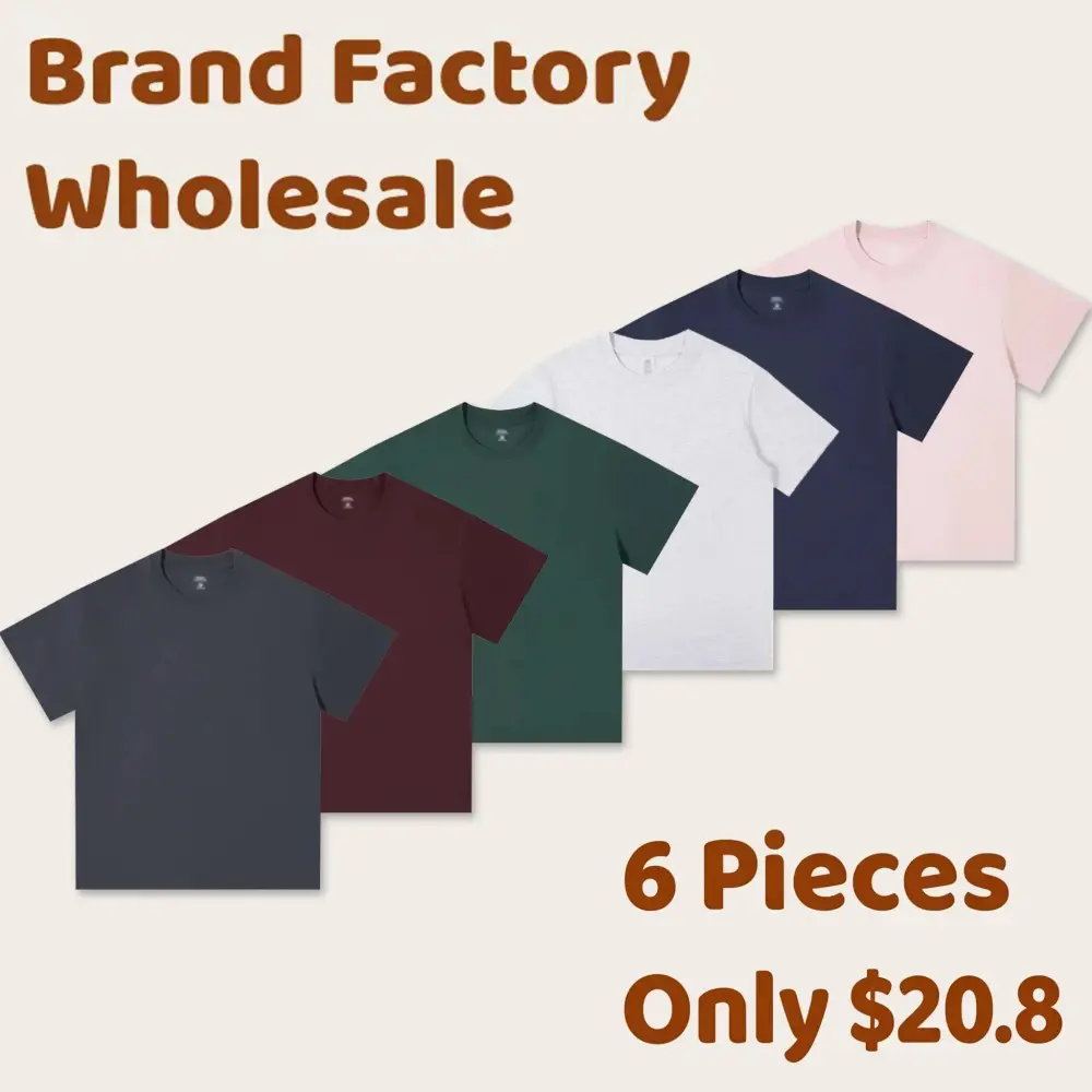 Men's 230G 100% Cotton Heavyweight Round Neck Short-Sleeve T-Shirt Unisex Loose Fit Tees