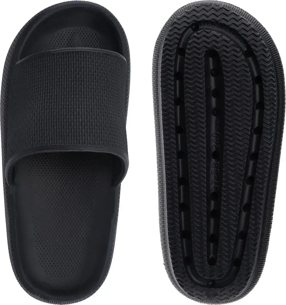 WHITIN Pillow Slippers for Women Non Slip | Cushioned Thick Sole Slides | Quick Drying Bathroom Sandals